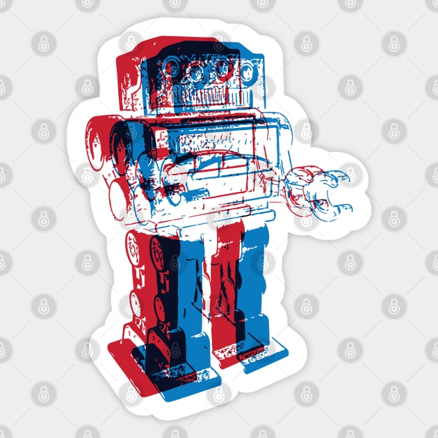 Robot Double Vision Sticker by Texx